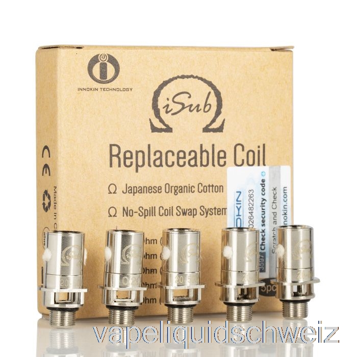 Innokin Isub Ersatzspulen 0,2 Ohm Spulen Vape Schweiz